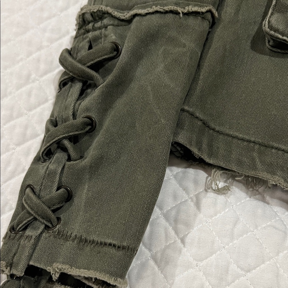 Women's Free People Olive Green Jacket small - Picture 4 of 7